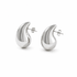 Mia silver statement stud earrings on white background
